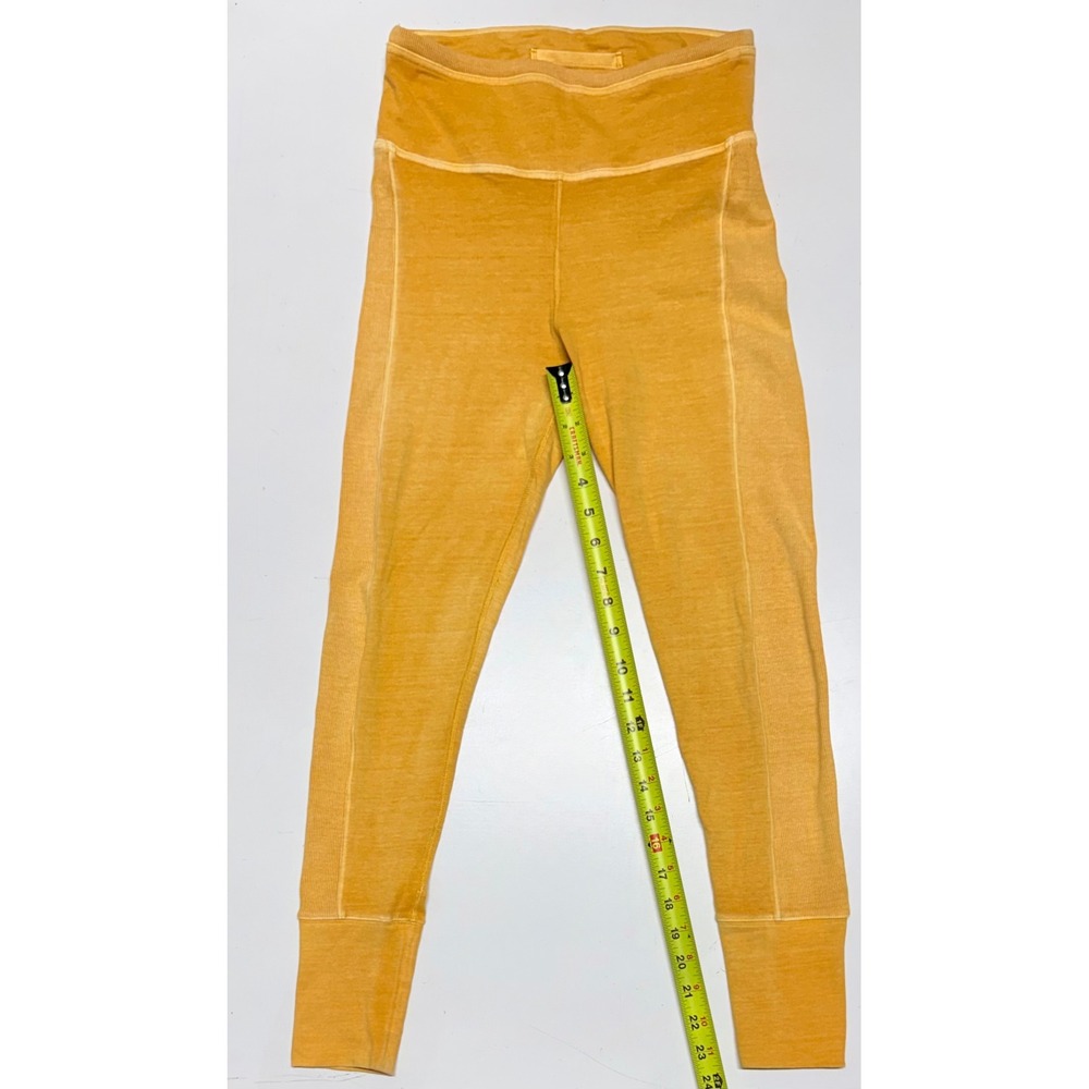 Free People Movement High Rise Ribbed Leggings Mustard Yellow OB1117502 Womens S
